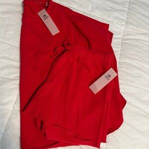 red lounge shorts and top set by ShopTalulah